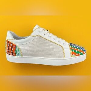 Christian Louboutin Seavaste 2 Orlato Spikes Leather Mesh Sneaker EU 49 - US 16